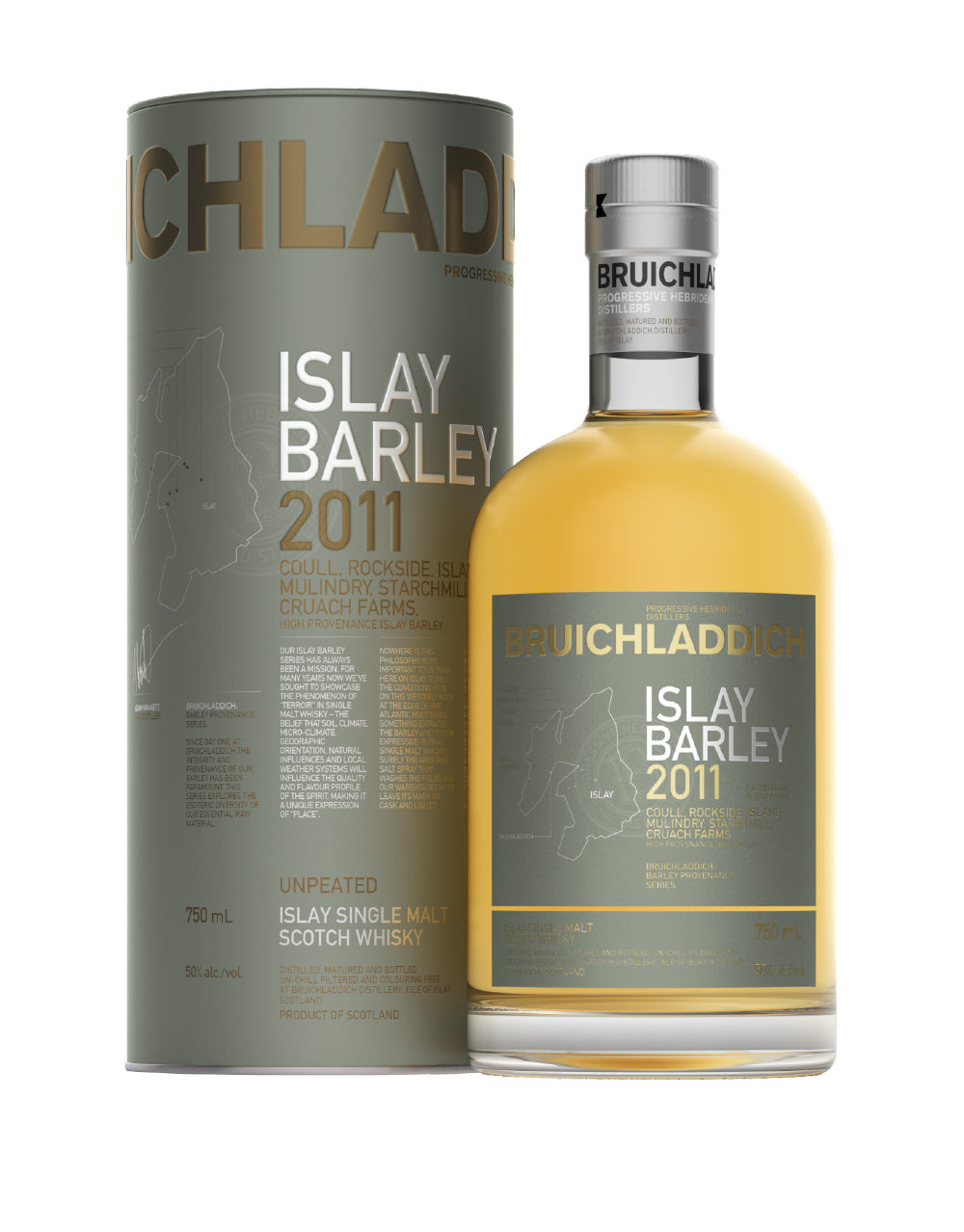 BRUICHLADDICH® ISLAY BARLEY 2011 SINGLE MALT WHISKEY 750 ML