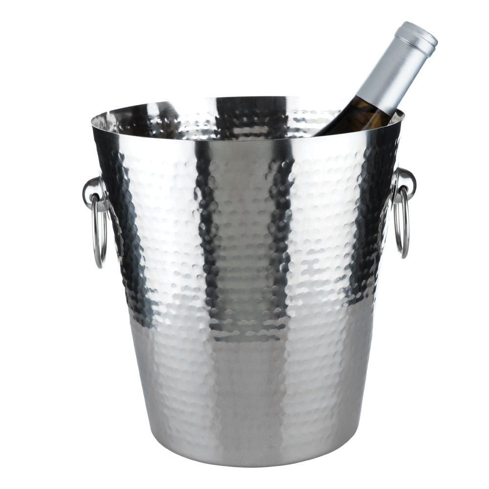 Viski Hammered Stainless-Steel Ice Bucket