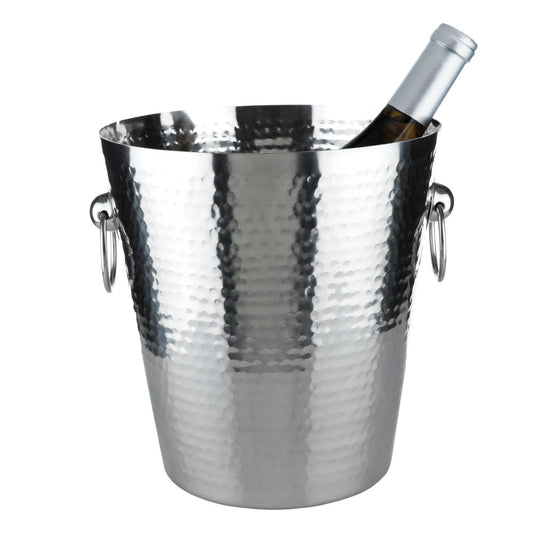 Viski Hammered Stainless-Steel Ice Bucket