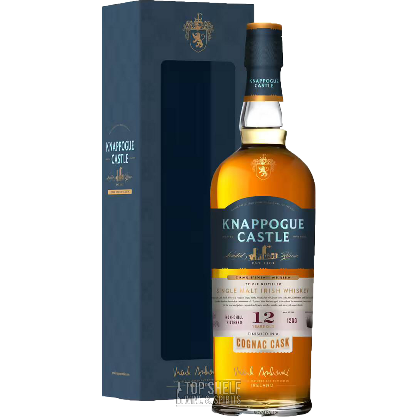 Knappogue Castle Congac Cask Single Malt Irish Whiskey 12 Year