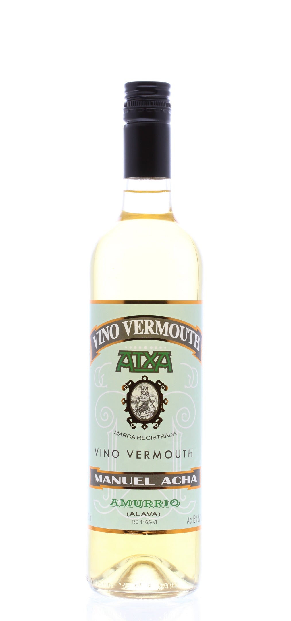 Manuel Acha Vino Vermouth Blanco  Front Bottle Shot
