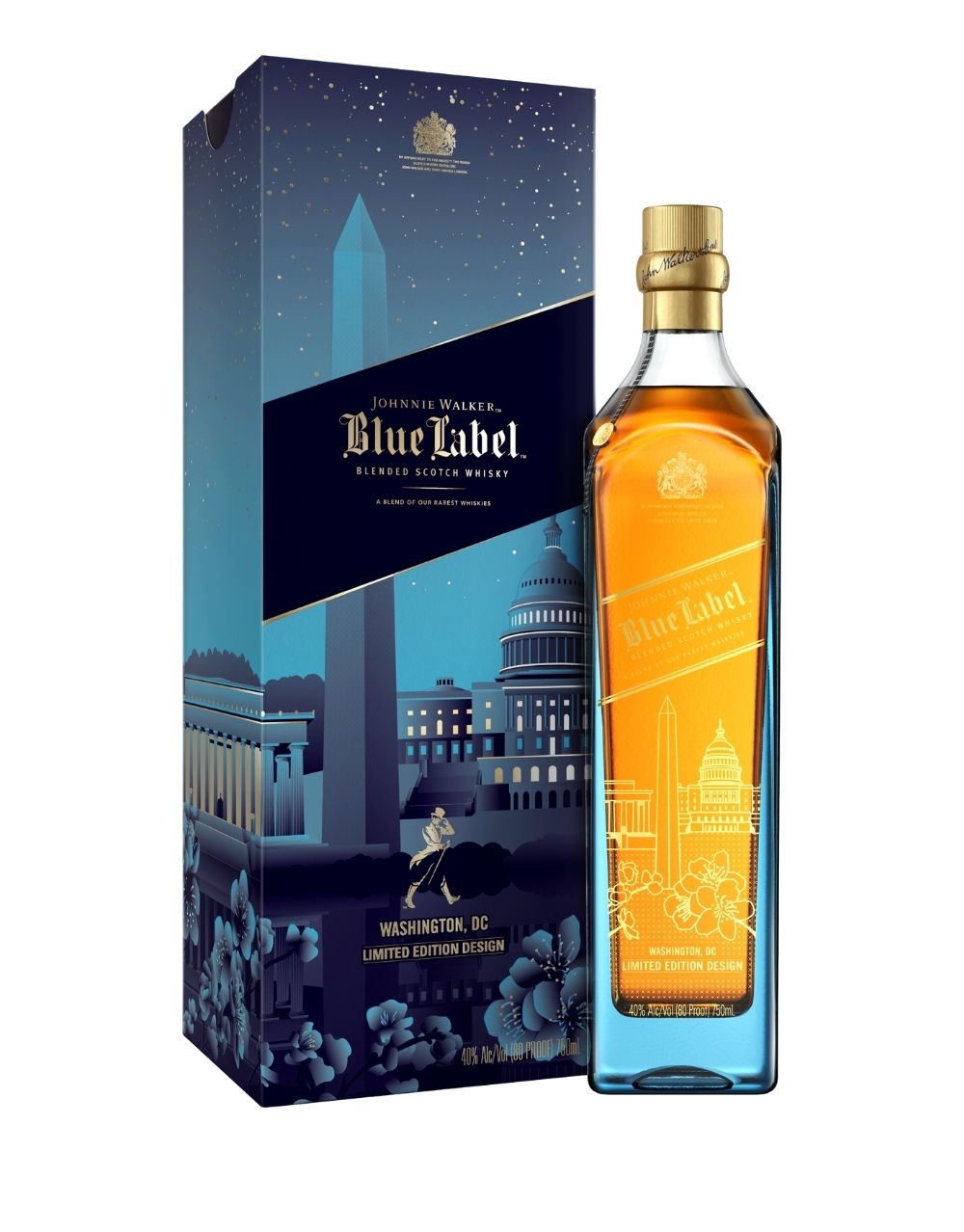 JOHNNIE WALKER BLUE LABEL BLENDED SCOTCH WHISKY, WASHINGTON D.C. 750 ML