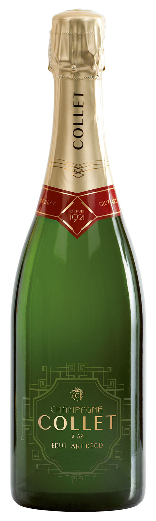 Collet Brut Art Deco Premier Cru Front Bottle Shot