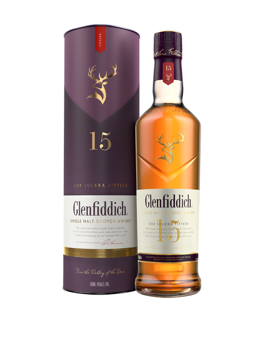 GLENFIDDICH 15 YEAR OLD SOLERA RESERVE SINGLE MALT SCOTCH WHISKY 750 ML