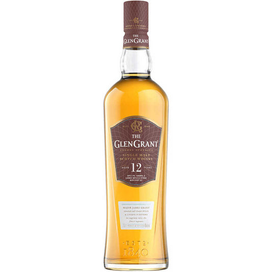 THE GLEN GRANT 12 YEAR OLD SINGLE MALT SCOTCH 750 ML