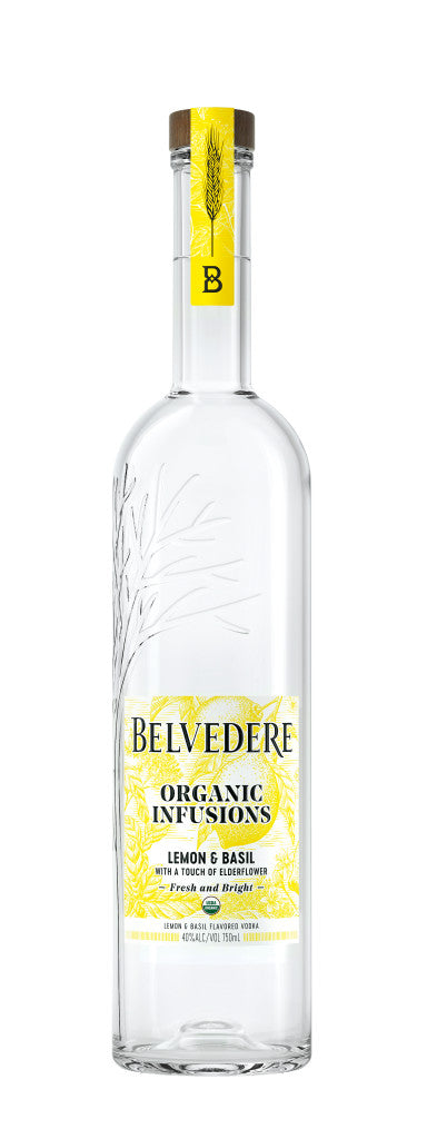 BELVEDERE ORGANIC INFUSIONS LEMON & BASIL 750 ML