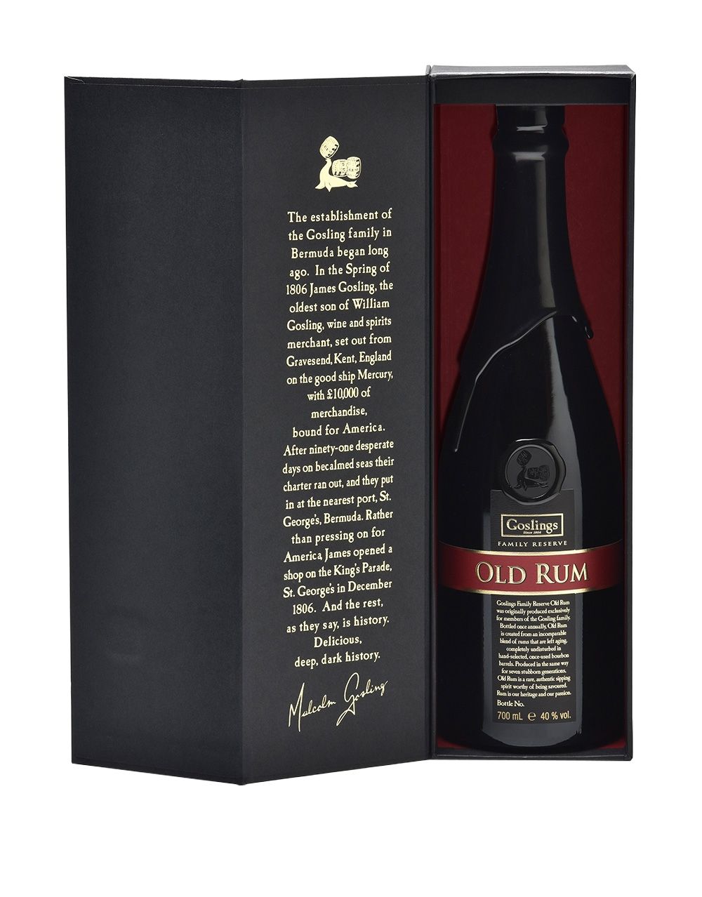 GOSLINGS FAMILY RESERVE OLD RUM 750 ML