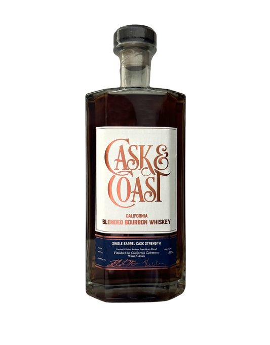 CASK & COAST ANNIVERSARY RELEASE SINGLE BARREL CABERNET CASK FINISH CALIFORNIA BOURBON 750 ML