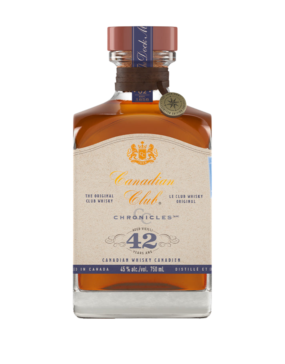 CANADIAN CLUB CHRONICLES 42 YEAR OLD CANADIAN WHISKY 750 ML