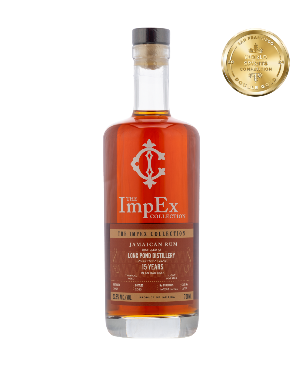 THE IMPEX COLLECTION 2007 15 YEAR OLD LONG POND RUM CASK 12 ITP RUM 750 ML