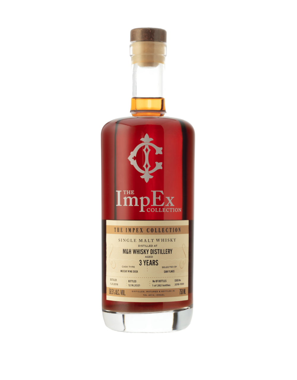 THE IMPEX COLLECTION 2018 3 YEAR OLD M&H MUSCAT WINE SINGLE CASK #2018-1069 750 ML