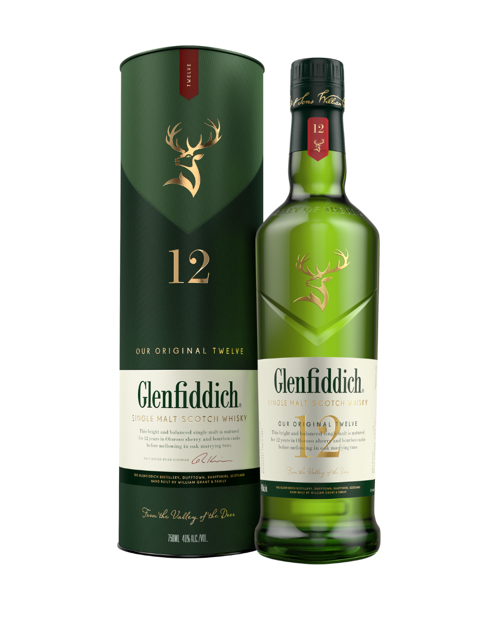 GLENFIDDICH 12 YEAR OLD SINGLE MALT SCOTCH WHISKY 750 ML