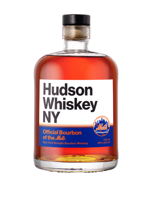 HUDSON NY METS LIMITED EDITION 3 YEAR OLD NEW YORK STRAIGHT BOURBON WHISKEY 750 ML