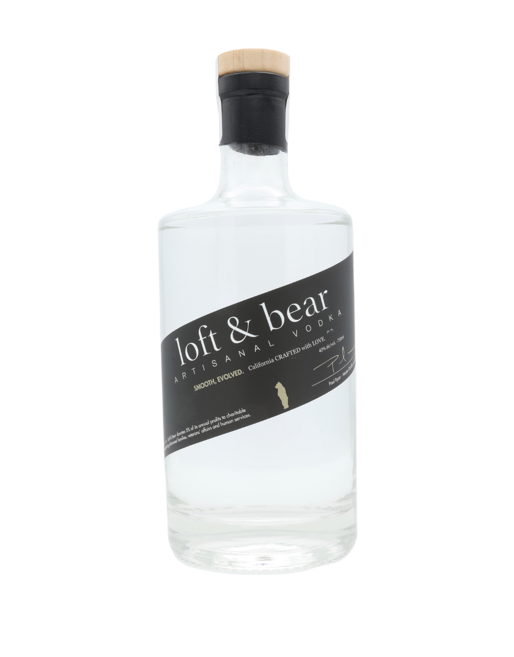 LOFT & BEAR ARTISANAL VODKA 750 ML