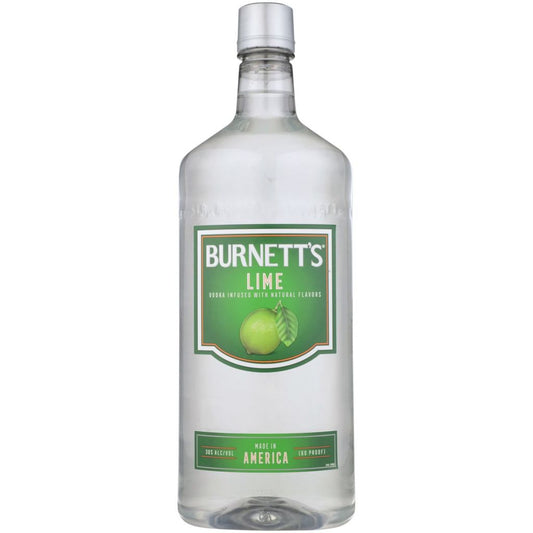 BURNETT'S LIME FLAVORED VODKA 1.75 L