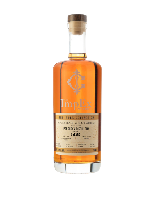 THE IMPEX COLLECTION 5 YO 2017 PENDERYN EX-MALVASIA MADEIRA CASK MATURED CASK #138/2017 750 ML