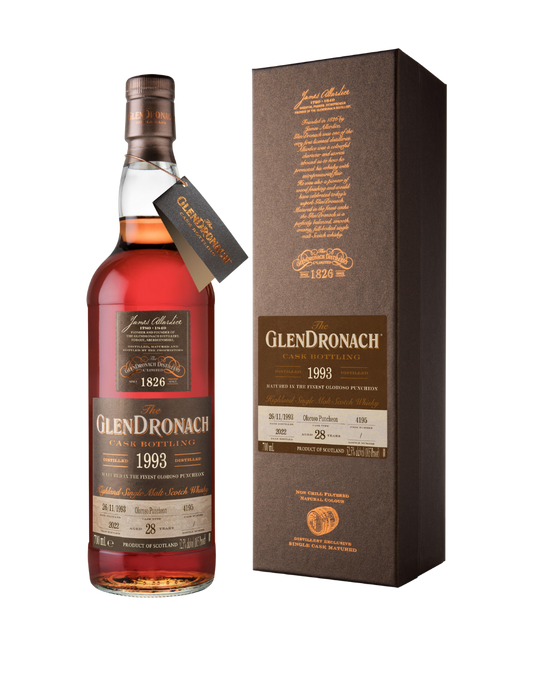GLENDRONACH 28 YEAR OLD, 1993 CASK #4195 SINGLE MALT SCOTCH WHISKY 700 ML