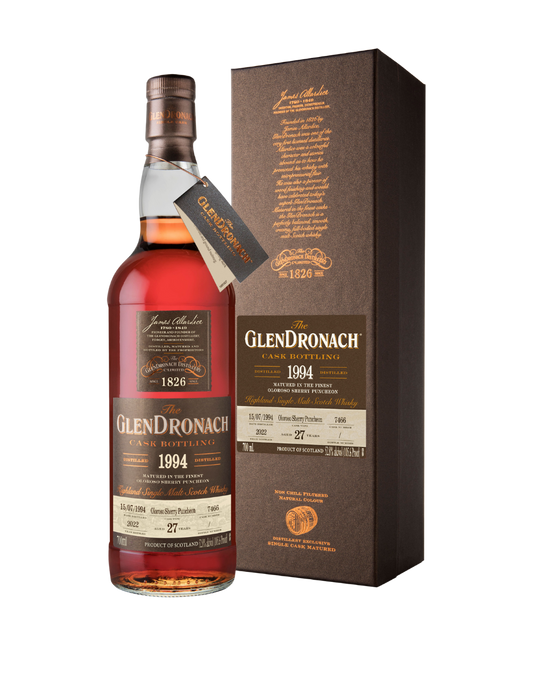 GLENDRONACH 27 YEAR OLD, 1994 CASK #7466 SINGLE MALT SCOTCH WHISKY 700 ML