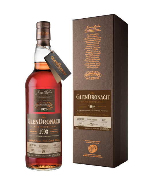 GLENDRONACH 28 YEAR OLD, 1993 CASK #4197 SINGLE MALT SCOTCH WHISKY 700 ML