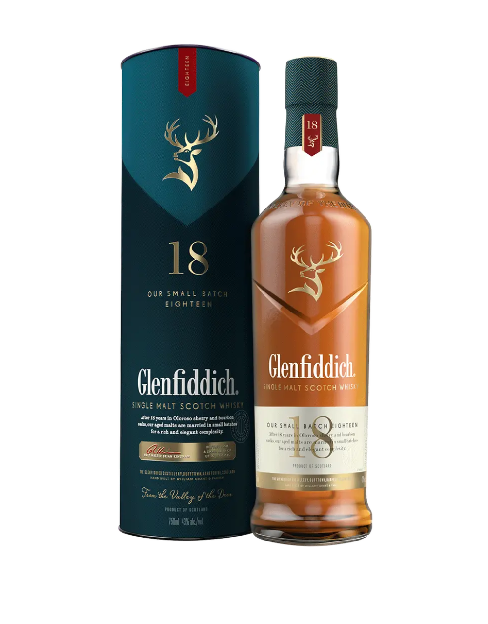 GLENFIDDICH 18 YEAR OLD SMALL BATCH SINGLE MALT SCOTCH WHISKY 750 ML