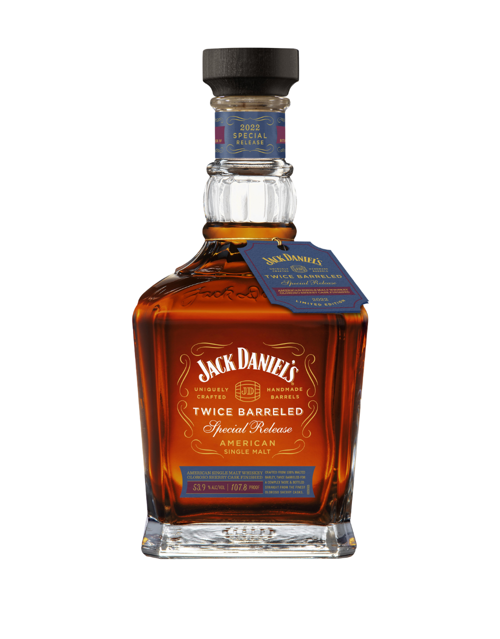 JACK DANIEL'S TWICE BARRELED 2022 SPECIAL RELEASE: AMERICAN SINGLE MALT WHISKEY FINISHED IN OLOROSO SHERRY CASKS
