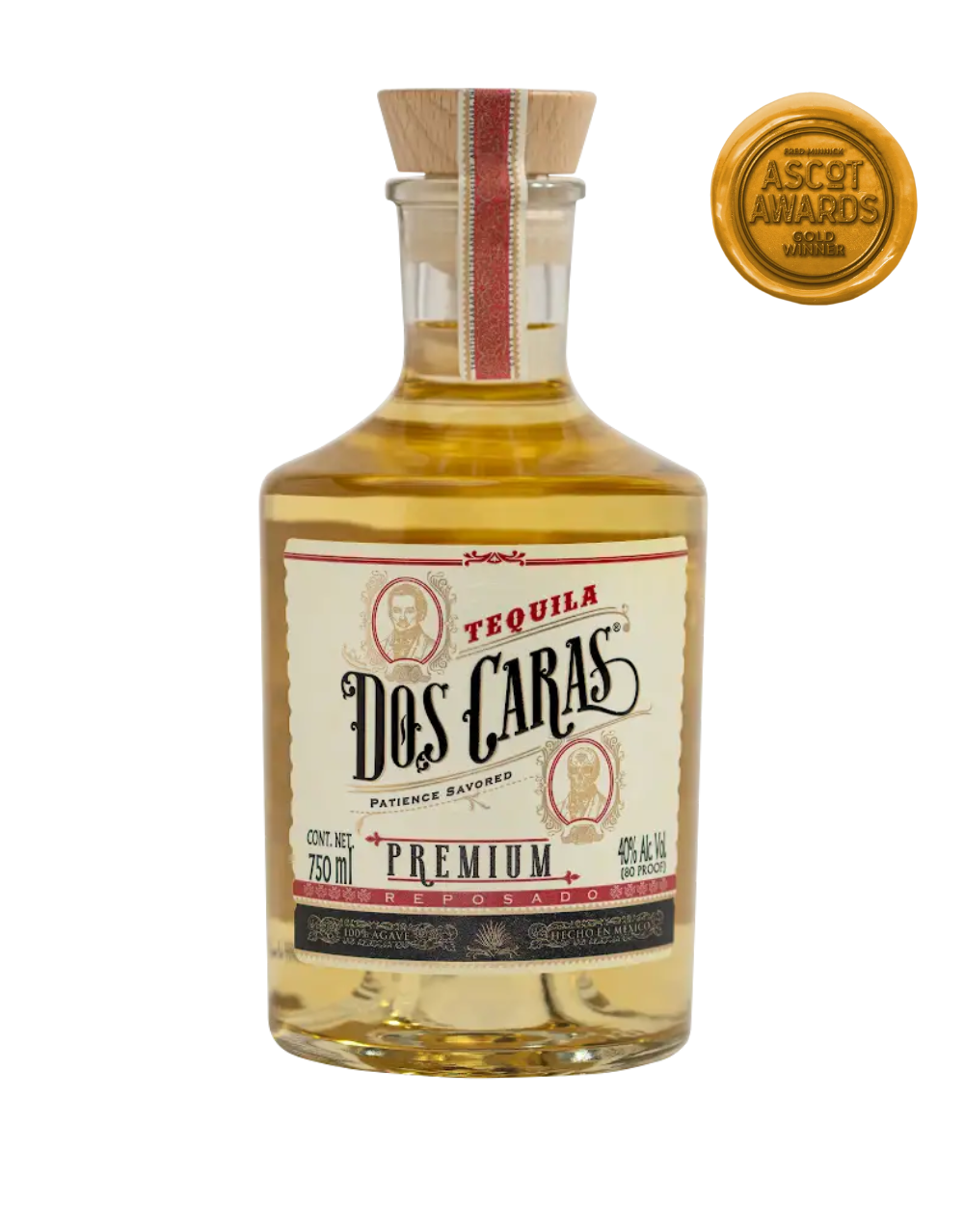 DOS CARAS TEQUILA PREMIUM REPOSADO 750 ML