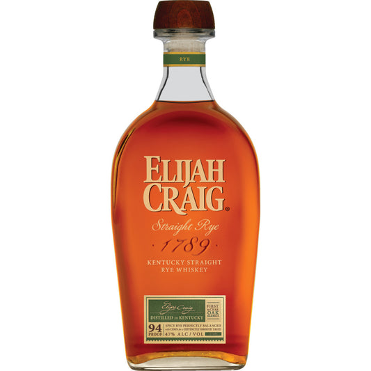 ELIJAH CRAIG STRAIGHT RYE WHISKEY 750 ML