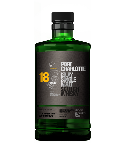 BRUICHLADDICH PORT CHARLOTTE 18 YEAR OLD SINGLE MALT SCOTCH WHISKY 700 ML