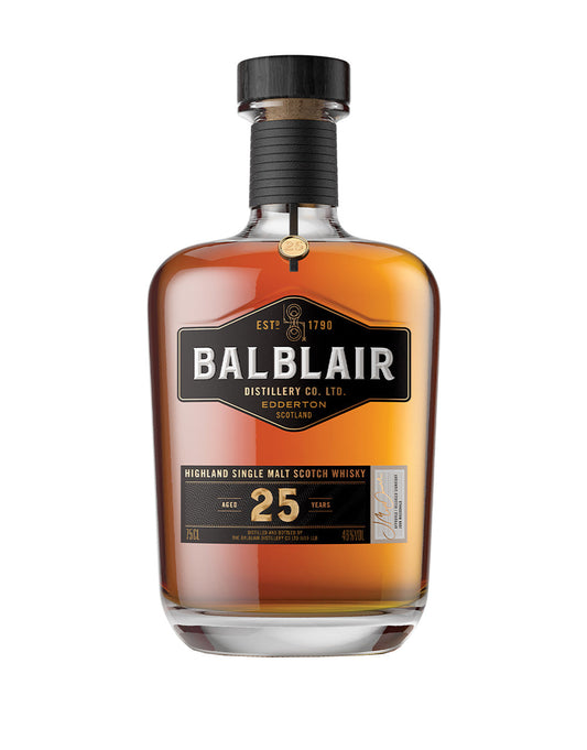 BALBLAIR 25 YEAR OLD SCOTCH WHISKEY 750 ML