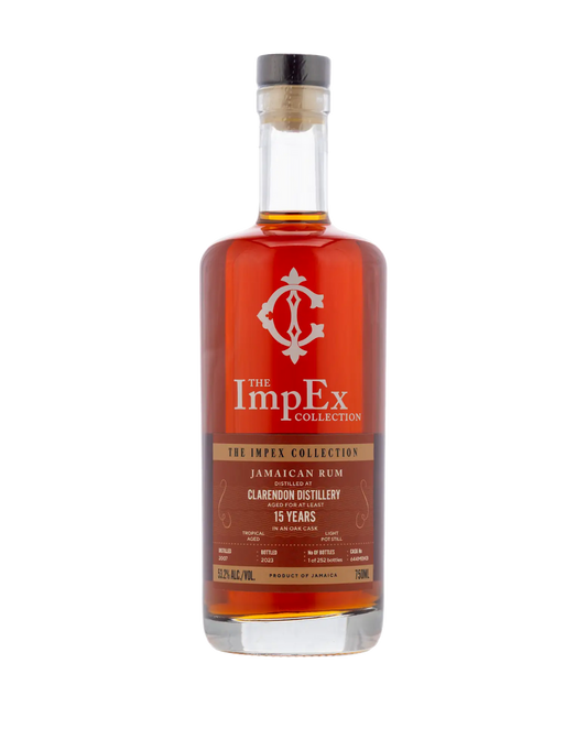THE IMPEX COLLECTION 2007 15 YEAR OLD CLARENDON RUM SINGLE CASK #644 MBKB 750 ML