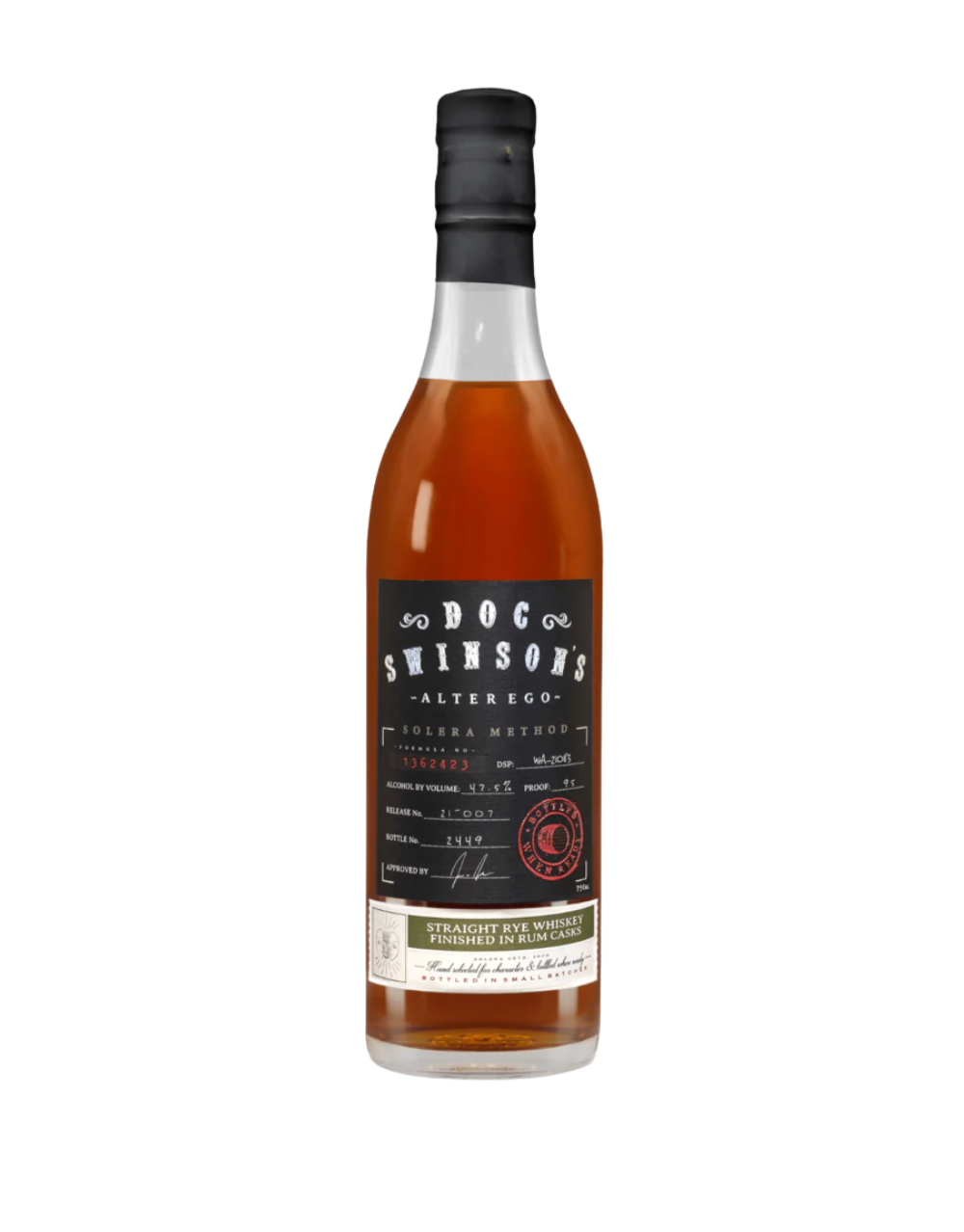 DOC SWINSON'S ALTER EGO SOLERA RYE 750 ML