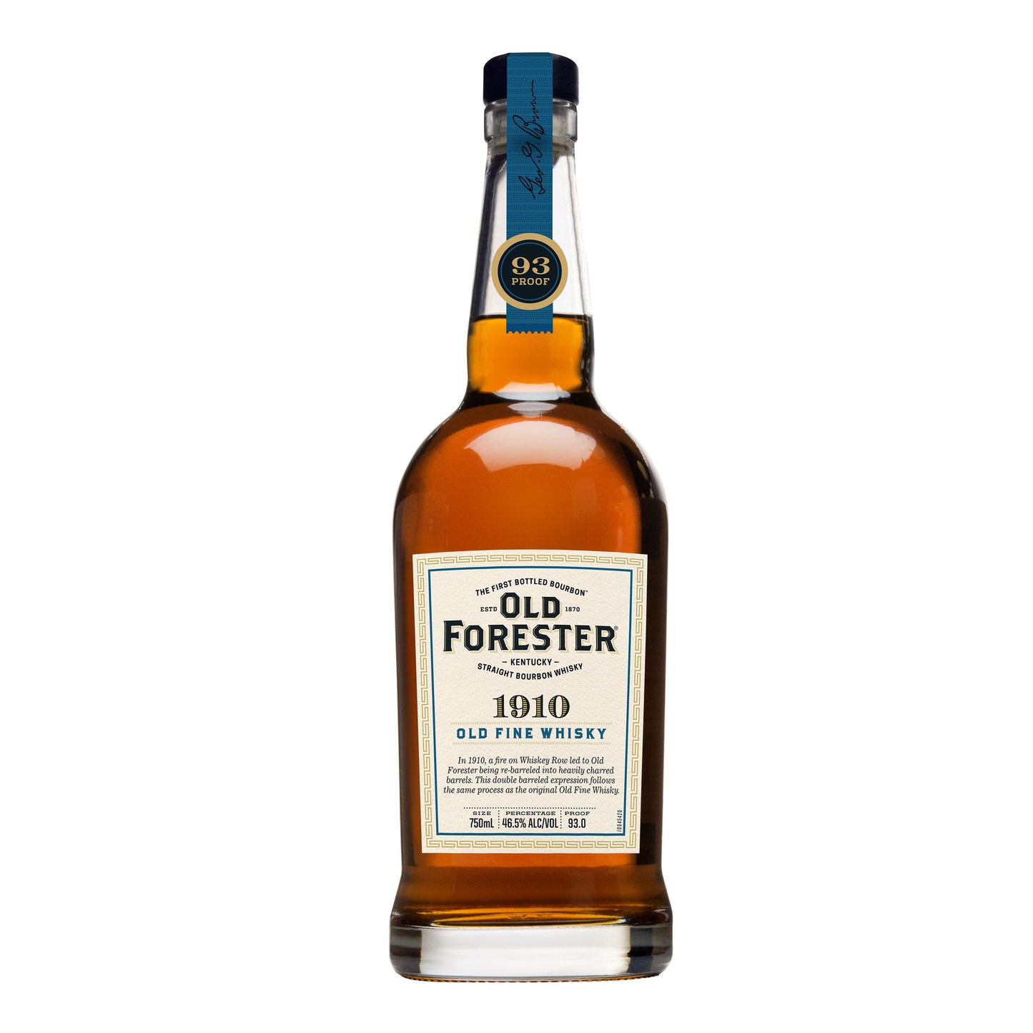 OLD FORESTER 1910 OLD FINE WHISKY KENTUCKY STRAIGHT BOURBON WHISKY 750 ML