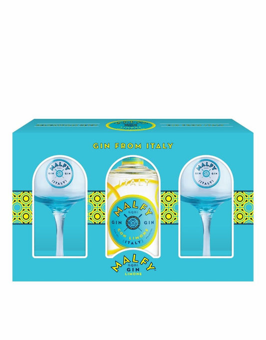 MALFY™ GIN LIMONE WITH 2 COPA GLASSES 750 ML