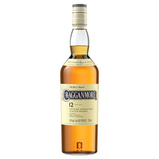 CRAGGANMORE 12-YEAR SINGLE MALT WHISKEY 750 ML