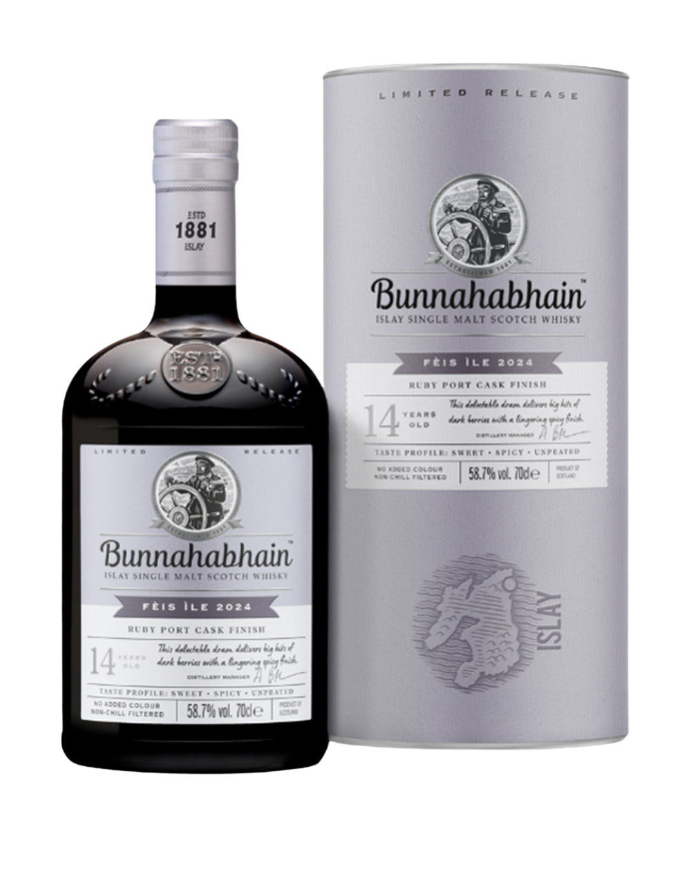 BUNNAHABHAIN FEIS ILE PORT 14 YEAR OLD SCOTCH WHISKY 700 ML