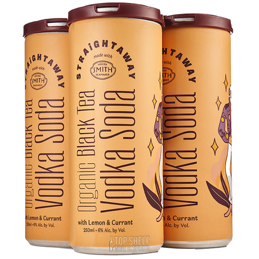 Straightaway Organic Black Tea Vodka Soda 4 Pack