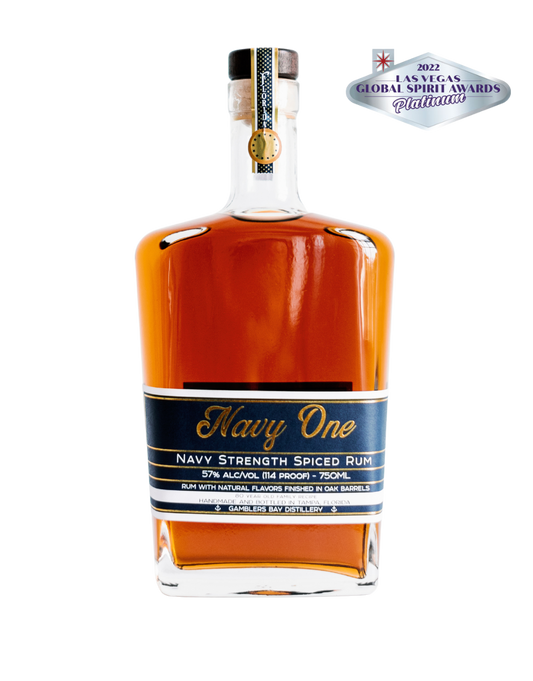GAMBLERS BAY DISTILLERY NAVY ONE NAVY STRENGTH RUM 750 ML