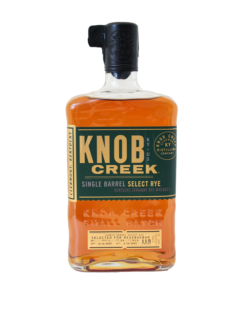 KNOB CREEK SINGLE BARREL SELECT RYE S1B14 750 ML
