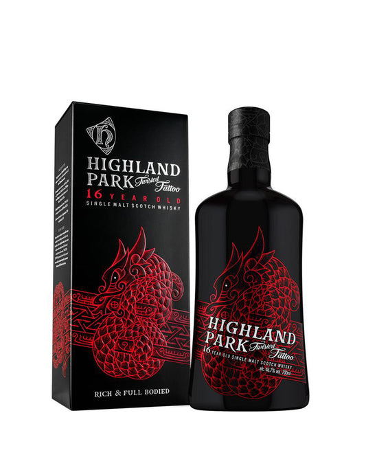 HIGHLAND PARK TWISTED TATTOO 16 YEAR OLD SCOTCH WHISKY 750 ML