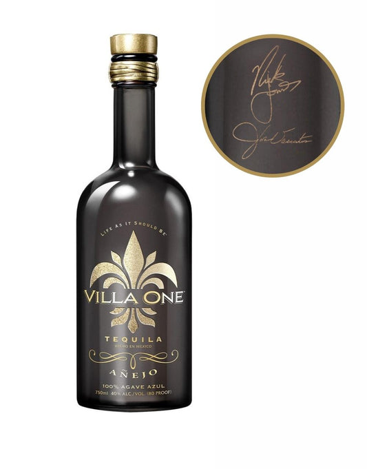 VILLA ONE AÑEJO TEQUILA WITH ENGRAVED SIGNATURES 750 ML
