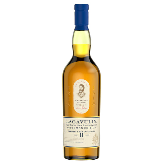 LAGAVULIN OFFERMAN EDITION CARIBBEAN RUM CASK FINISH 11-YEAR-OLD SINGLE MALT SCOTCH WHISKY 750 ML