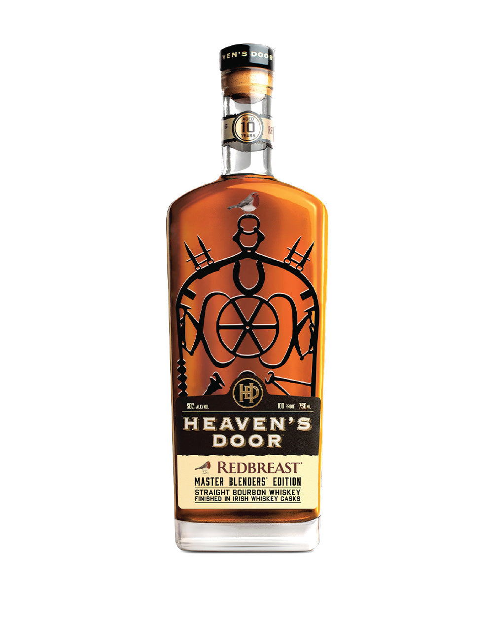 HEAVEN'S DOOR & REDBREAST IRISH WHISKEY 10YR STRAIGHT BOURBON MASTER BLENDERS' EDITION 750 ML