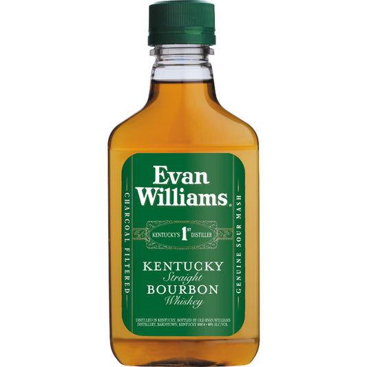 EVAN WILLIAMS GREEN LABEL STRAIGHT BOURBON AGED 4 YR 200 ML