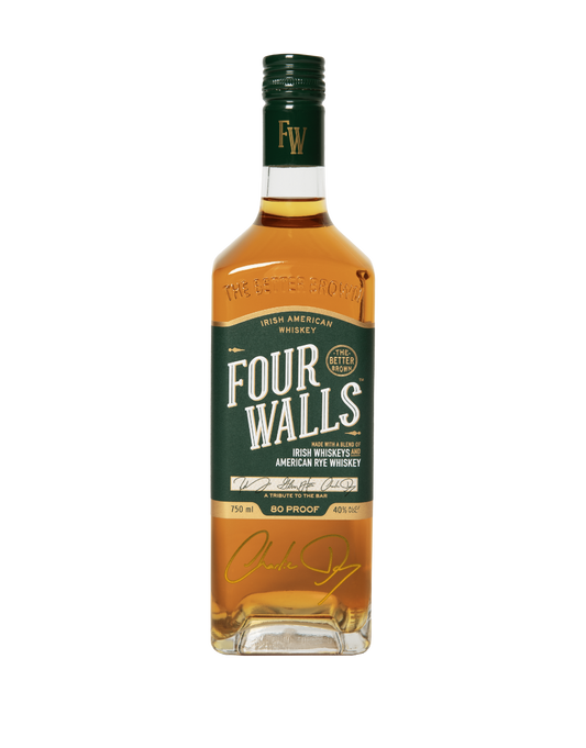 FOUR WALLS IRISH AMERICAN WHISKEY WITH CHARLIE DAY SIGNATURE 750 ML