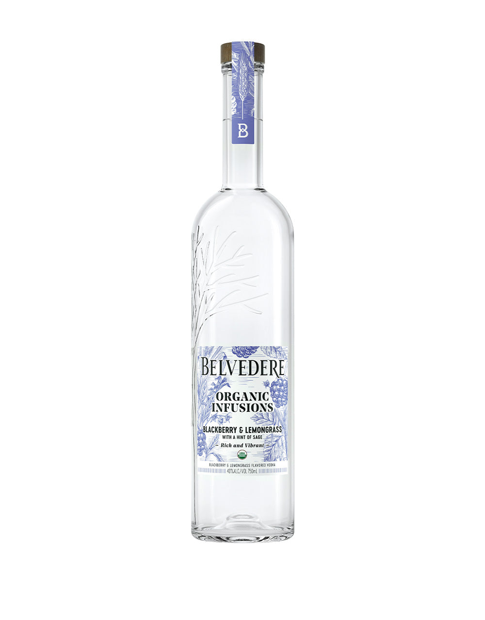 BELVEDERE ORGANIC INFUSIONS BLACKBERRY & LEMONGRASS 750 ML