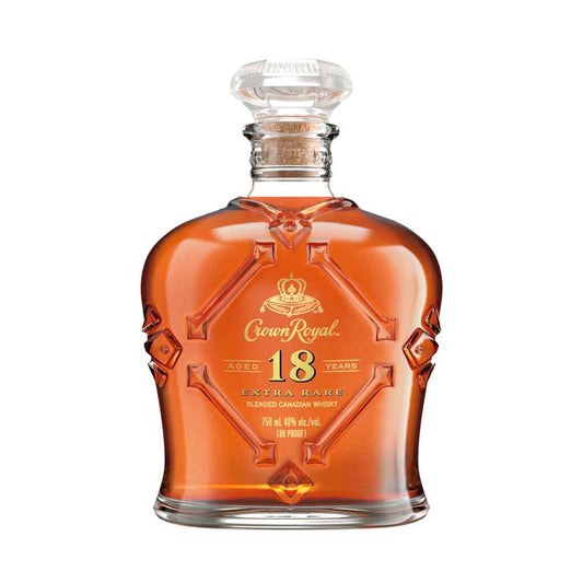 CROWN ROYAL AGED 18 YEARS EXTRA RARE BLENDED CANADIAN WHISKY 750 ML