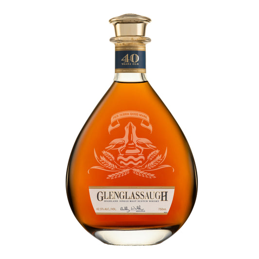 GLENGLASSAUGH DELUXE AGED 40 YEARS SINGLE MALT WHISKEY 750 ML