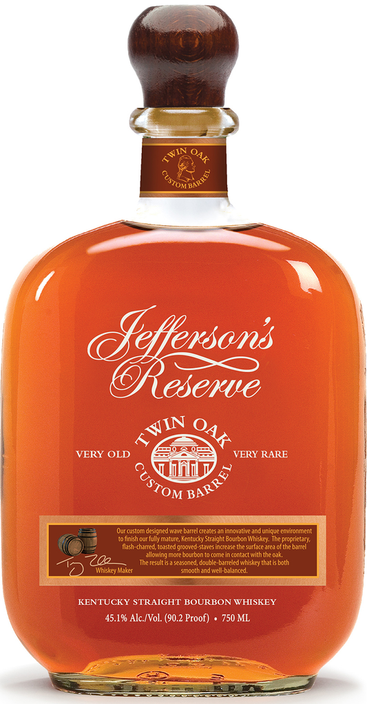 JEFFERSON'S TWIN OAK BOURBON WHISKEY 750 ML