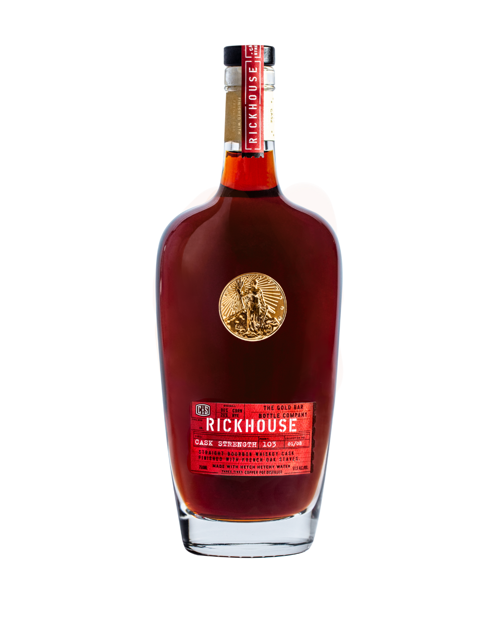 GOLD BAR® WHISKEY RICKHOUSE CASK STRENGTH BOURBON 750 ML