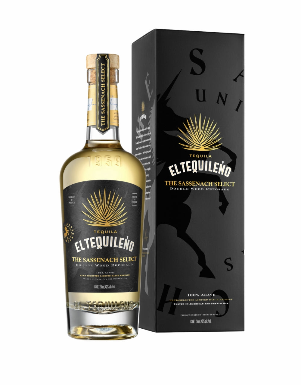 EL TEQUILEÑO THE SASSENACH SELECT DOUBLE WOOD REPOSADO 750 ML